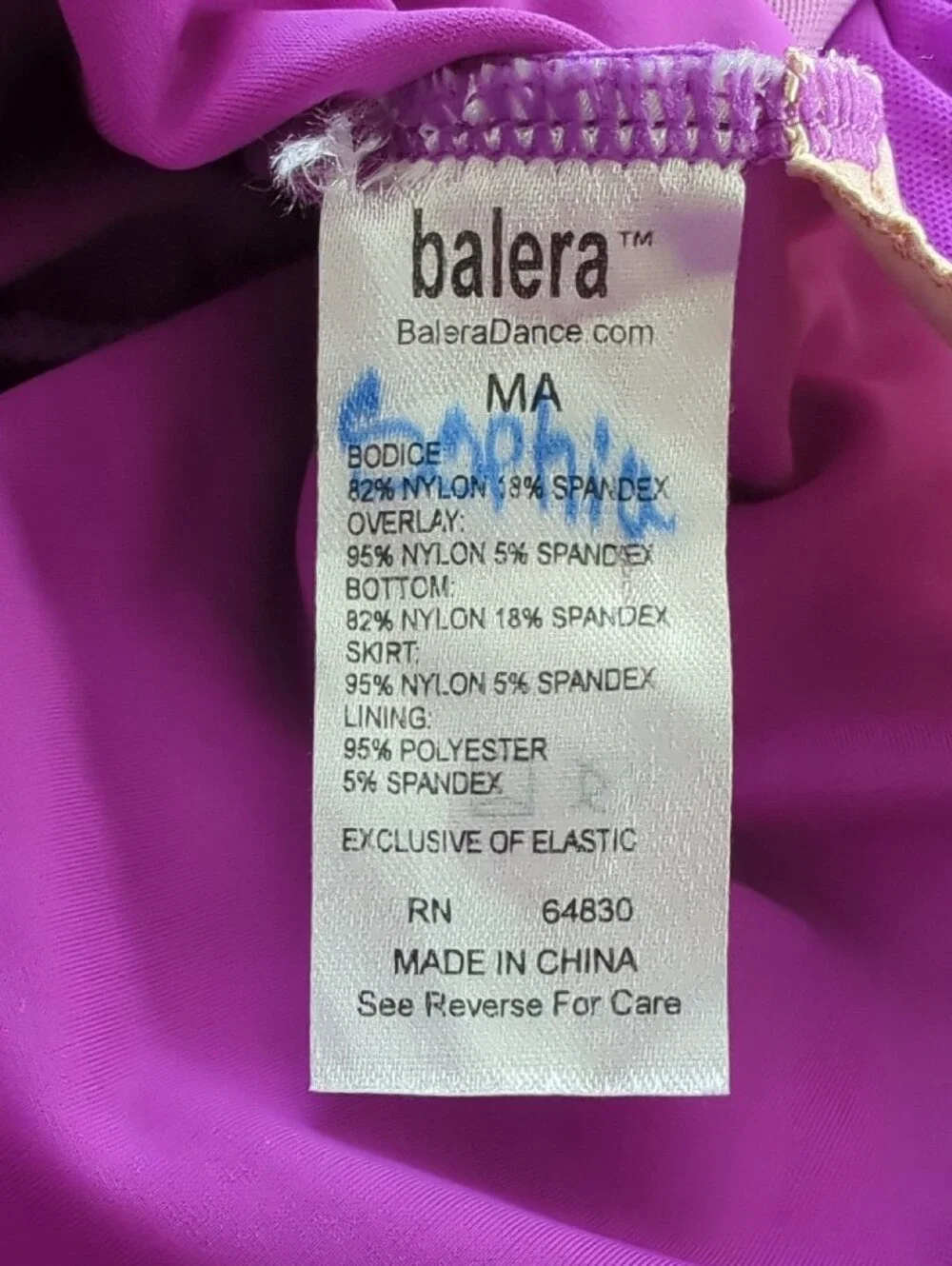 Balera Purple Ombre Tiered Chiffon Lyrical High-Low Dance Dress Costume